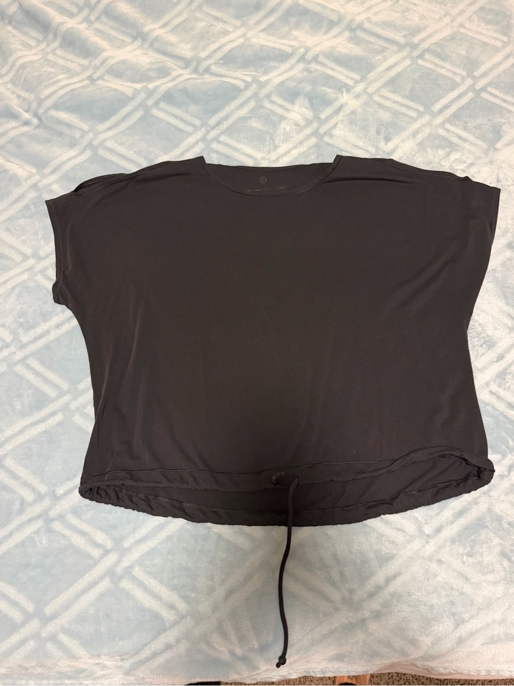 lululemon athletica Black Drawstring Hem Crop Top